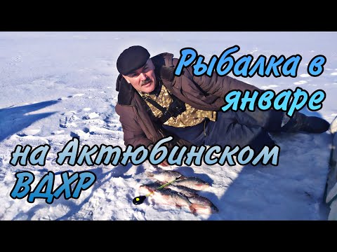 Видео: Рыбалка в январе на Актюбинском ВДХР Ловля леща г Актобе  2022г
