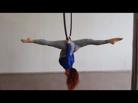 Видео: Онлайн урок по воздушной гимнастике. связка на воздушном кольце для любителей