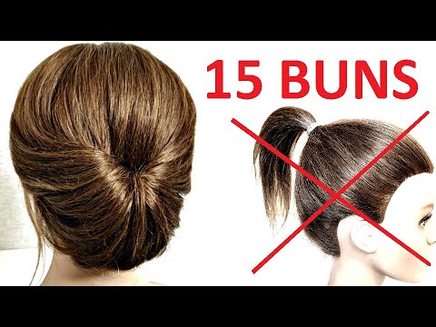Видео: 15 САМЫХ БЫСТРЫХ ПУЧКОВ НА КОРОТКИЕ ВОЛОСЫ! 15 FASTEST BUNS FOR SHORT HAIR!