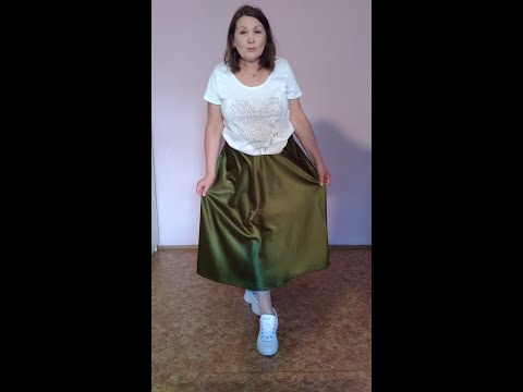Видео: Юбка из стейч сатина.Шейте со мной.