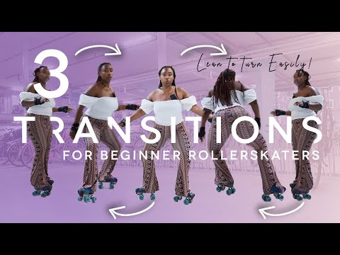 Видео: 3 поворота/перехода на роликовых коньках для начинающих | Как поворачиваться на роликовых коньках