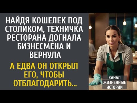 Видео: Найдя кошелек под столиком, техничка ресторана догнала бизнесмена и вернула… А едва он открыл его…