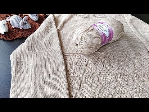 Видео: ЭКСПРЕСС МК//ПОЛУХЛОПКОВЫЙ ДЖЕМПЕР СПИЦАМИ