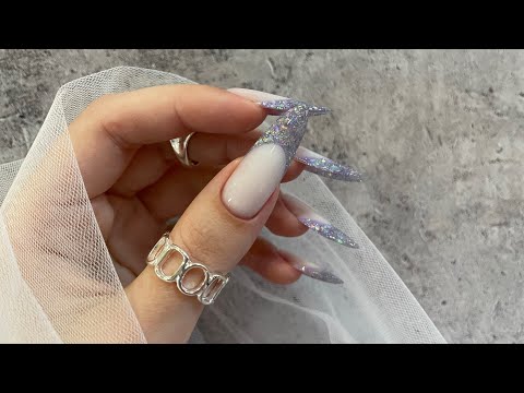 Видео: Выкладной френч простым способом / Очень длинные ногти / Аквариумный дизайн