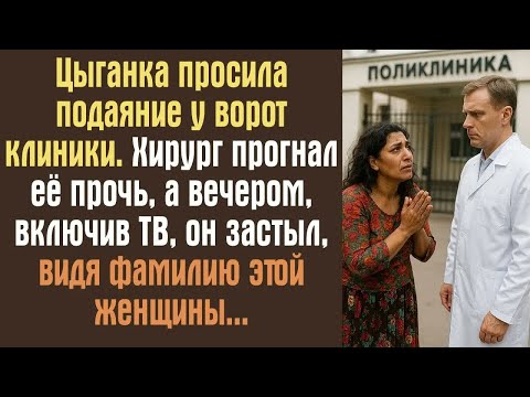 Видео: Цыганка просила подаяние у ворот клиники. Хирург прогнал её прочь, а вечером, включив ТВ, он застыл.