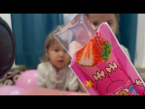 Видео: Тек 😱қана розовый  заттар жейміз😱💓💕🍫🍰🎂🍬🍧🍥🍡