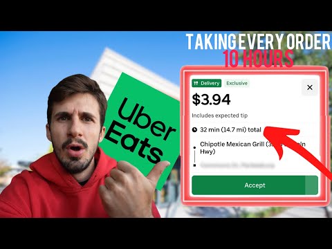 Видео: Принимаю все заказы Uber Eats в течение 10 часов подряд…