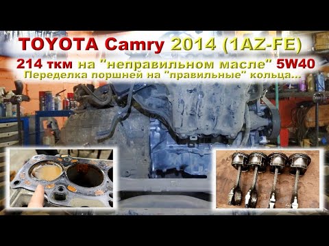 Видео: TOYOTA Camry 2014 (1AZ-FE): Капремонт!
