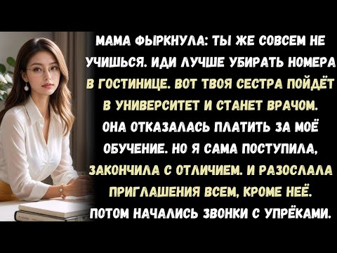 Видео: Мама засмеялась: Ты же не учишься, иди убирай комнаты. А твоя сестра станет врачом…