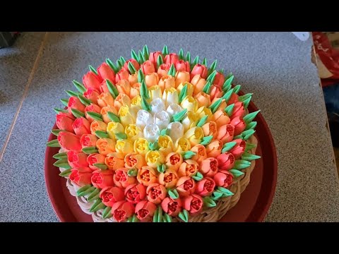Видео: Корзина с тюльпанами!