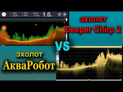 Видео: Эхолот Deeper Chirp 2 и Эхолот АкваРобот . Часть 2 . пейзаж морского дна