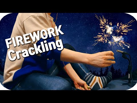 Видео: Фейерверк ASMR на свежем воздухе, потрескивающие звуки, не разговаривают