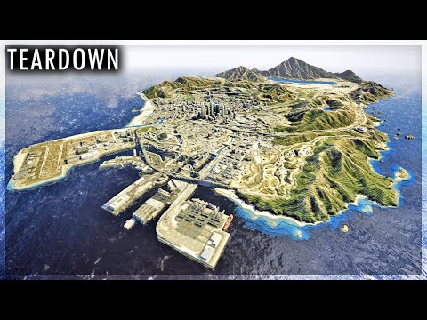 Видео: ЦЕЛАЯ КАРТА ГТА 5 В TEARDOWN!