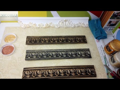 Видео: Мастер-класс Окраска и золочение багета. Эффект Античности