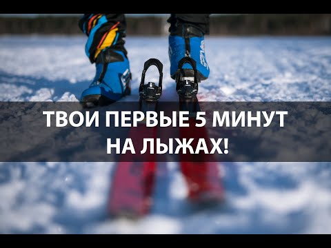 Видео: Как встать на лыжи за 5 минут? Как поехать первый раз?