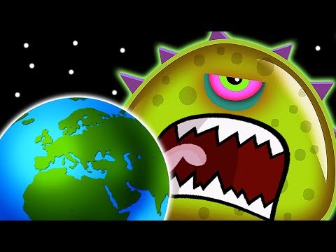Видео: Суровый ЛИЗУН ГЛАЗАСТИК СЪЕДАЕТ ЗЕМЛЮ! ФИНАЛ Игра Tales from Space Mutant Blobs Attack
