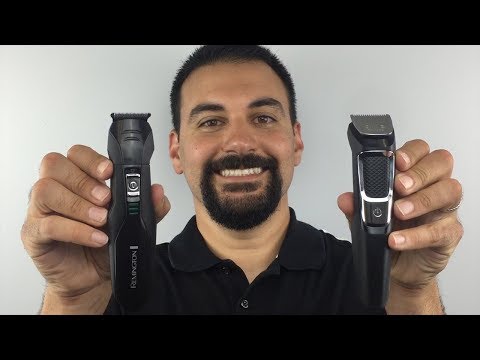 Видео: Стрижка бороды — Remington PG6025 против Philips Norelco Multigroom 3000