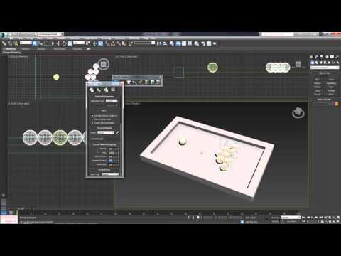Видео: 3D Max. Упражнение №33. Модуль MassFX. Бильярдная пирамида.