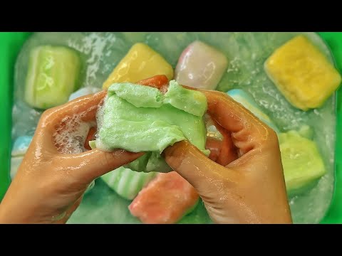 Видео: ASMR 💚Soaked Soap 💛 АСМР Размокшее Мыло 💚💛 Рандомный Сет из экономпаков #asmr