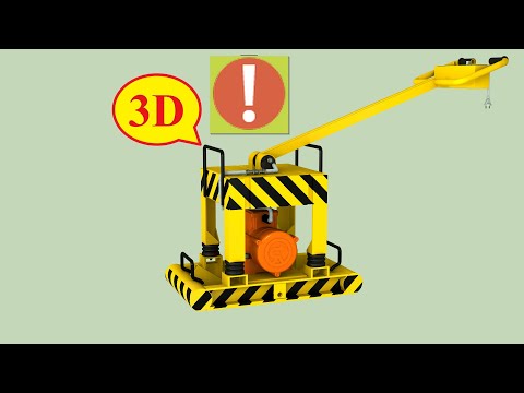 Видео: Виброплита, 3D проект/Vibrating plate 3D project.