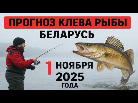 Видео: ПРОГНОЗ КЛЁВА в Беларуси на 1 ноября 2025 года: Бросай все и на рыбалку!