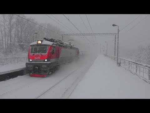 Видео: Снежный день на Белорусском направлении МЖД