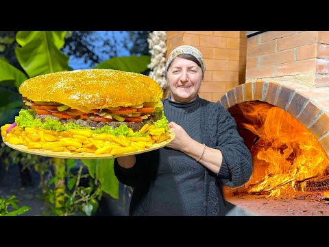Видео: Выпекание самого большого 10-кг бургера в печь. Вы никогда не видели такой большой