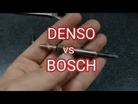 Видео: A6C4tdi сравнение свечей накала denso и бош.