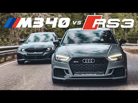 Видео: Противостояние BMW M340i и Audi RS3: сможет ли M Lite тягаться с RS? Битва 4-дверных спорткаров! ...