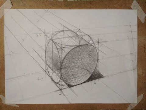 Видео: Как нарисовать цилиндр в кубе