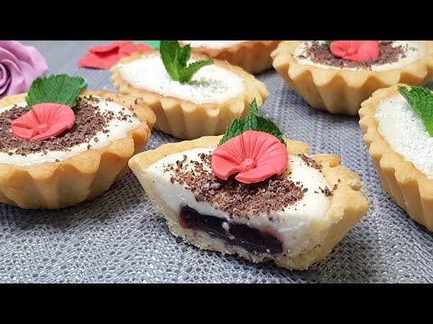 Видео: Корзиночки с Ягодным Джемом и Чизкейком // Cheese Tarts with Berry Jam