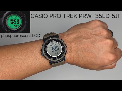 Видео: Распаковка и обзор часов CASIO PRO TREK PRW-35LD-5JF | Сравнение с PRW-6600Y-1A9