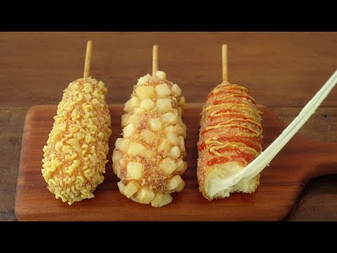 Видео: Рецепт Cheese Corn Dog :: знаменитая корейская уличная еда