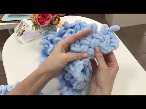 Видео: Плед puffi пуффи узором плетёнка/ новорожденным