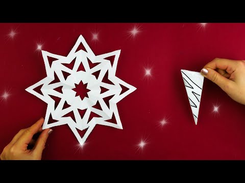 Видео: Як легко і швидко зробити сніжинку з паперу [Новорічні вироби]