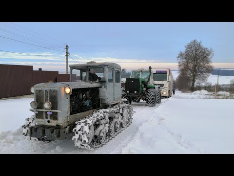 Видео: ХТЗ Т-74 та Т-150К.В одній упряжці на слизькій дорозі #хтз #т74 #т150к