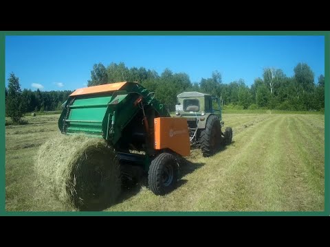 Видео: Т-40АМ ПР-110М Прессование лесного сена. Работаем и немного ломаемся.