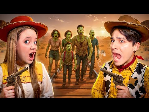 Видео: СБЕЖАЛ с КВИНКОЙ от ЗОМБИ на ПОЕЗДЕ в DEAD RAILS в ROBLOX!