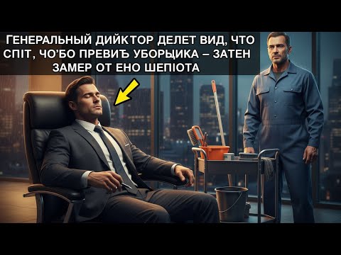 Видео: Генеральный директор делает вид, что спит, чтобы проверить уборщика — затем замер от его шепота