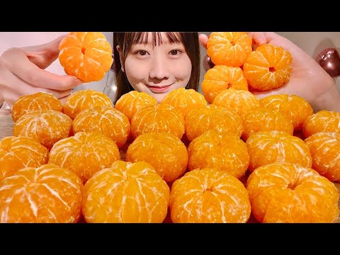 Видео: ASMR Хрустящие мандарины【русские субтитры】【Mukbang/ Eating Sounds】