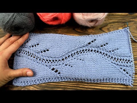 Видео: Волнистый узор спицами. ОЧЕНЬ оригинальный