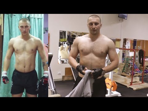 Видео: Андрей, 28 лет. Мезоморф. Тренировка в тренажерном зале