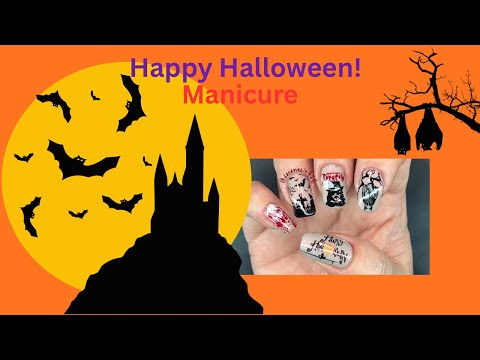 Видео: Счастливого маникюра на Хэллоуин! Дракула 🧛🏻‍♂️