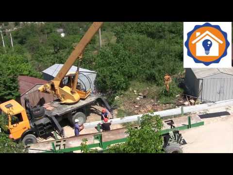Видео: Установка столбов(электрических опор)