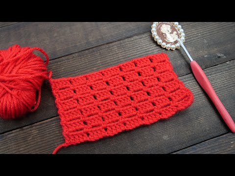 Видео: Узор «Квадраты» крючком ⚄ "Squares" crochet pattern