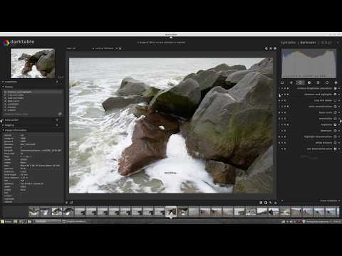 Видео: Море, камни. Коррекция фотографии в Darktable.