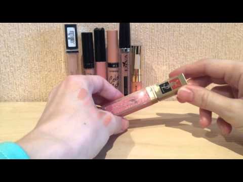 Видео: Мои любимые нюдовые блески,помады и карандаши (очень много!) ч.1