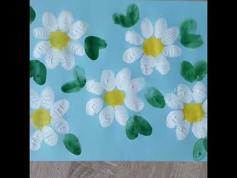 Видео: Малюєм ромашки //нетрадиційна техніка #teaching #малювання #painting