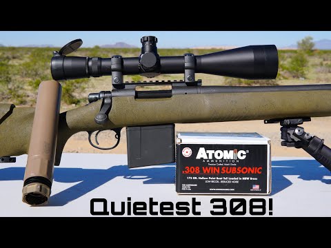 Видео: Глушитель для дозвукового 308-го калибра с атомными боеприпасами! Очень тихий!