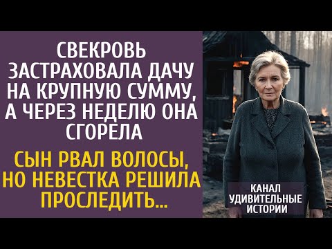 Видео: Свекровь застраховала дачу на крупную сумму, а через неделю она сгорела… Сын рвал волосы, а невестка